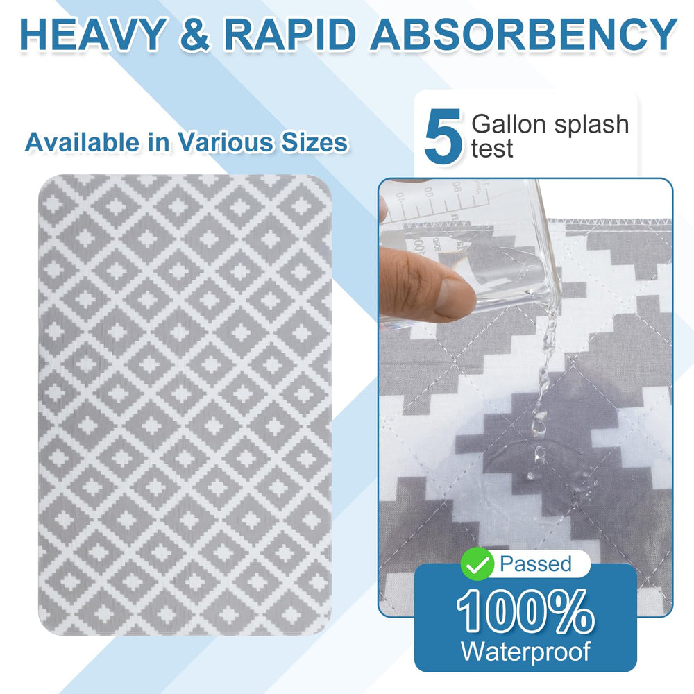 OutCreator washable bed pad with non slip bottom stays in place all night