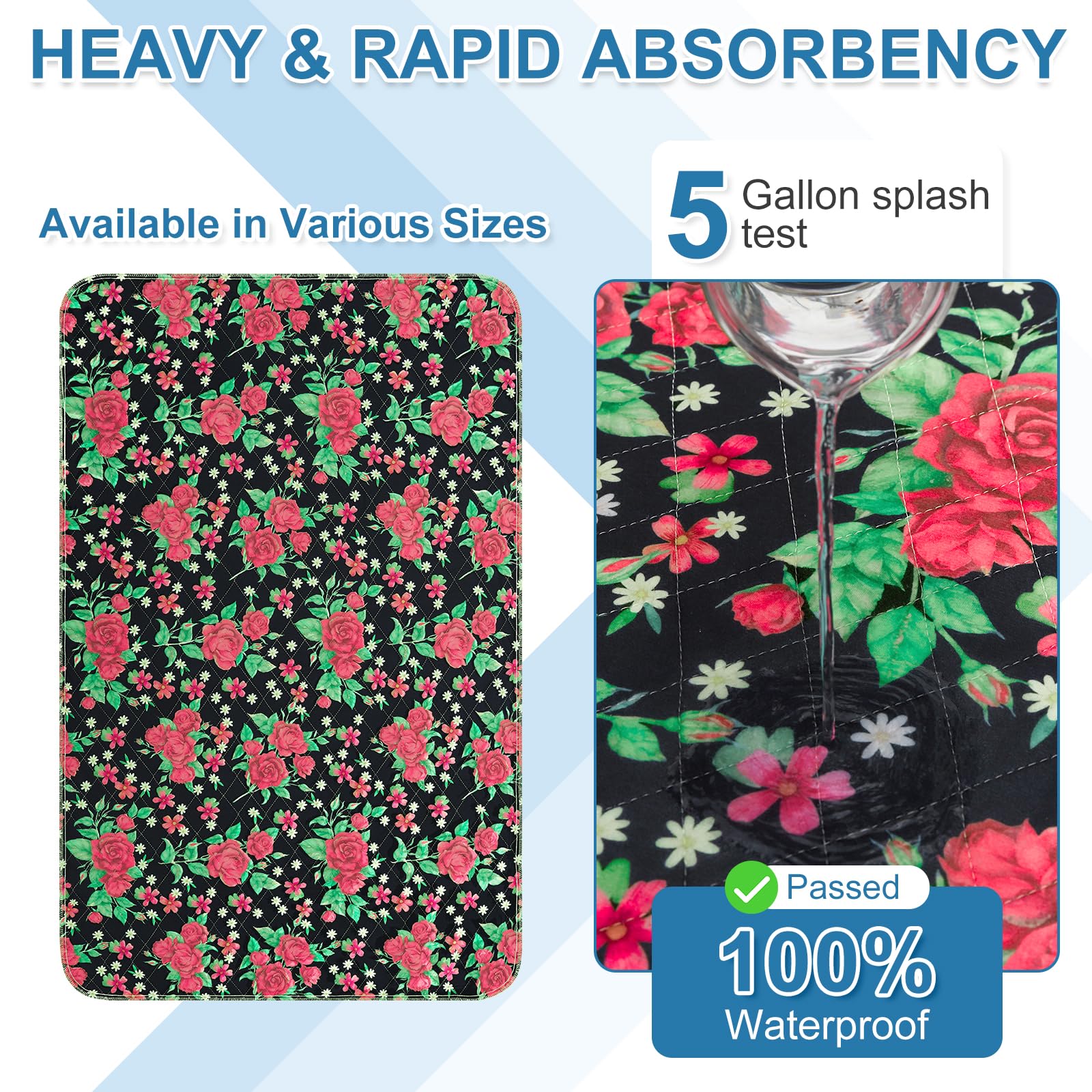 OUTCREATOR Bed Pad 56x34 with absorbent core traps moisture away