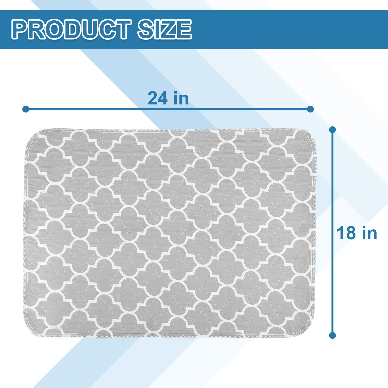OUTCREATOR Bed Pad with absorbent core quickly wicks moisture away