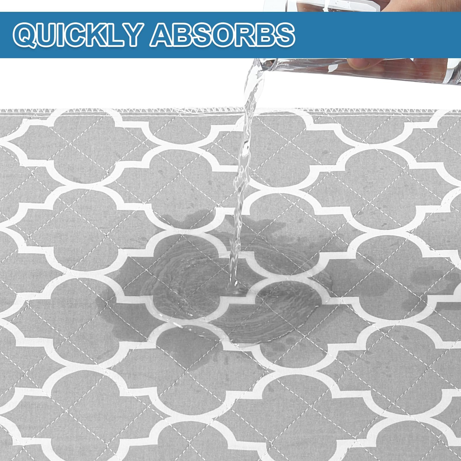 OUTCREATOR Bed Pad features breathable waterproof layer to guard mattress