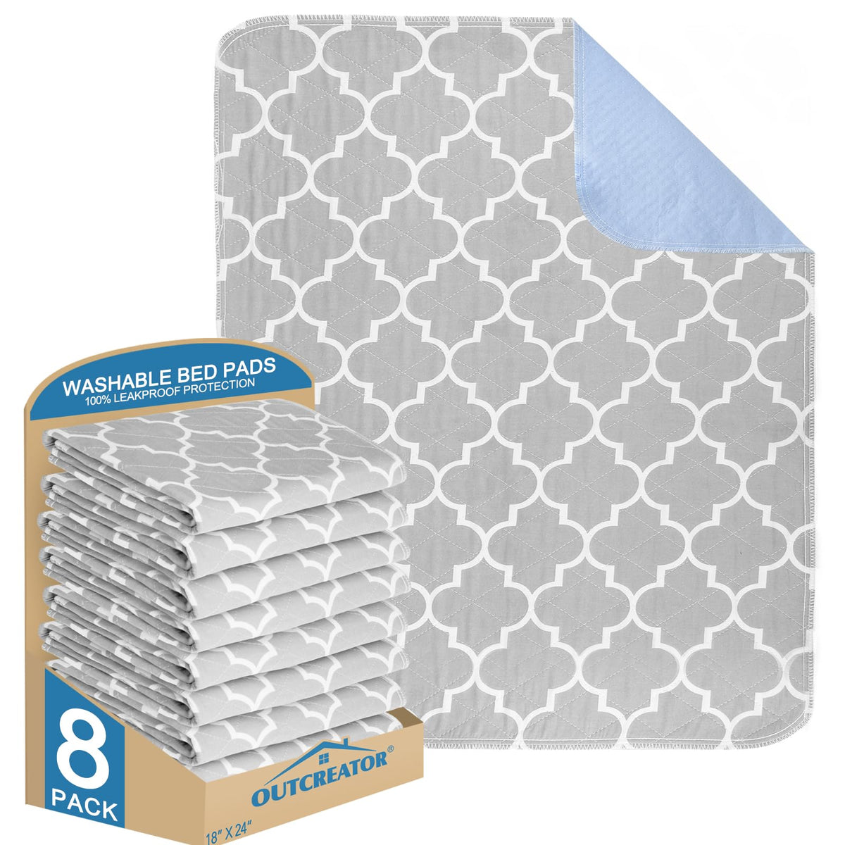 OUTCREATOR Washable Bed Pad with soft surface for gentle protection