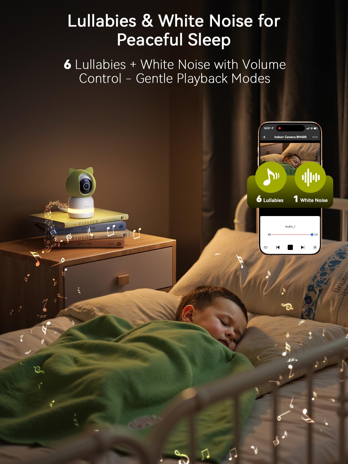 Outinput baby monitor soft night light to soothe nighttime feeds.