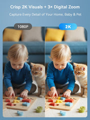 Outinput baby monitor mode captures subtle cues for peace of mind.