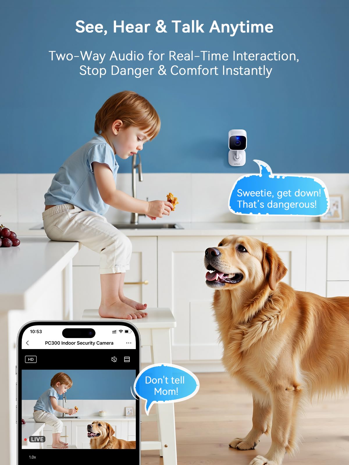 Outinput Siren activation helps deter intruders and alert family.