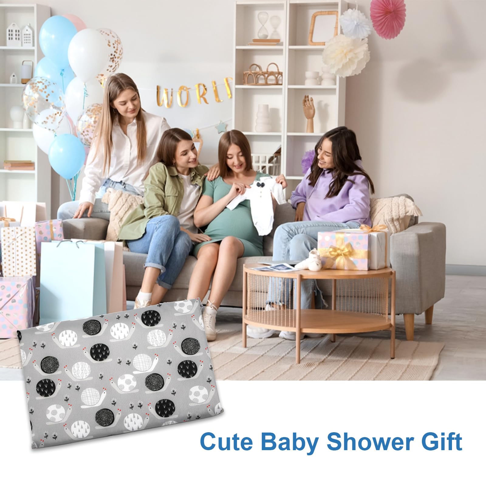 Outtip Cute Snail changing mat baby-friendly print design
