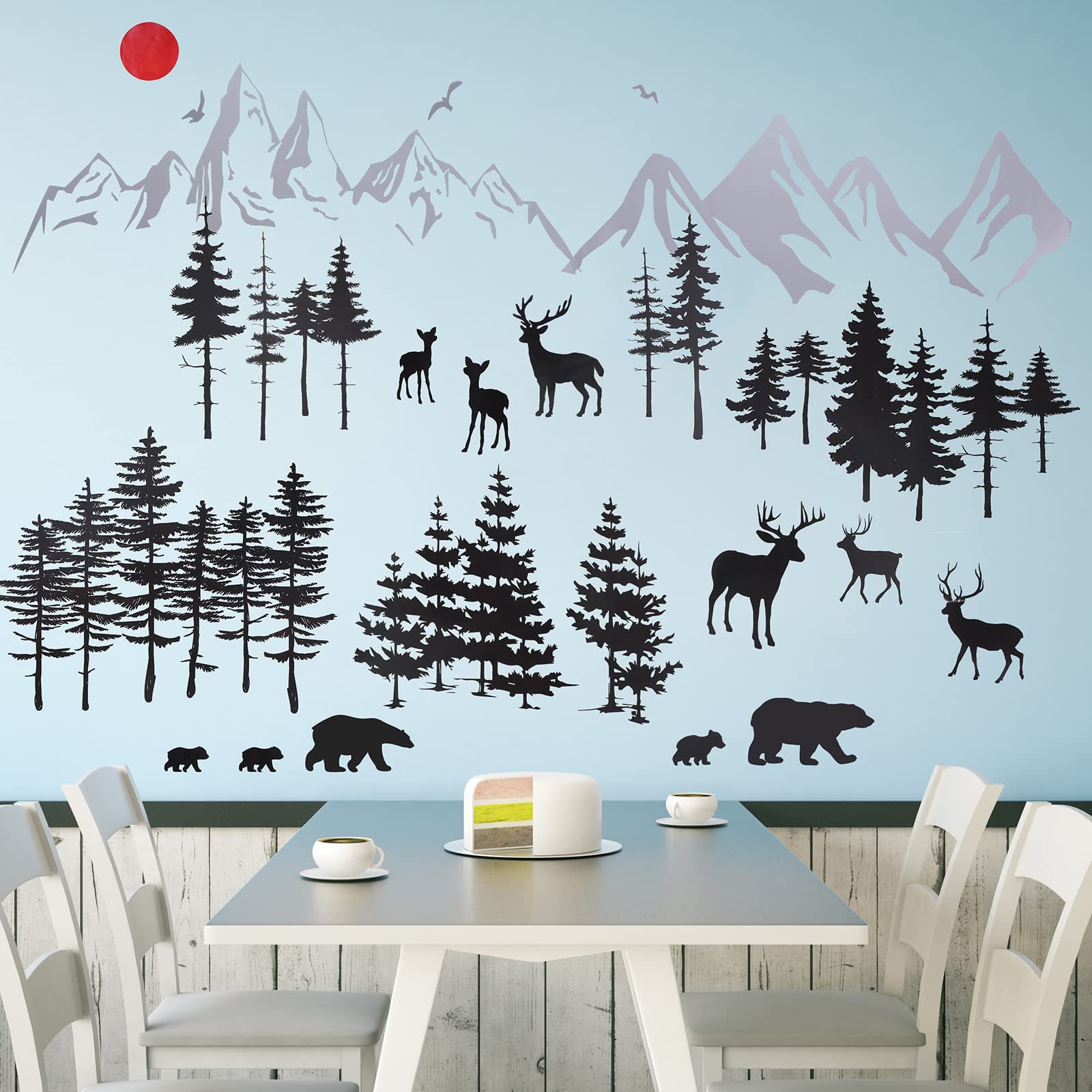 Outus forest scene wall decor suits bedrooms and living rooms with versatility.