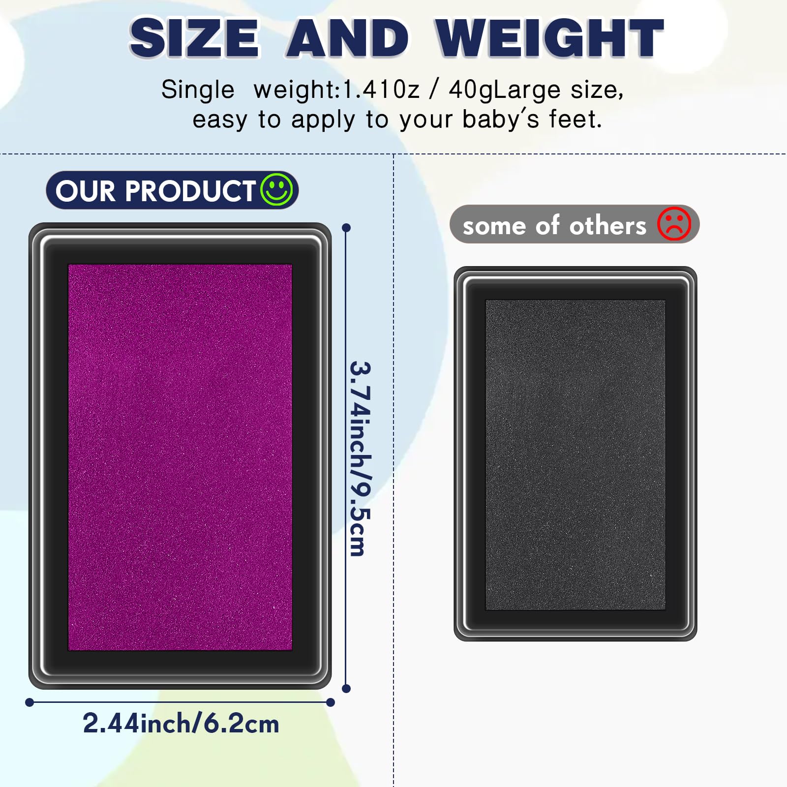 Outus inkpad for baby handprint in yellow delivers crisp memories.