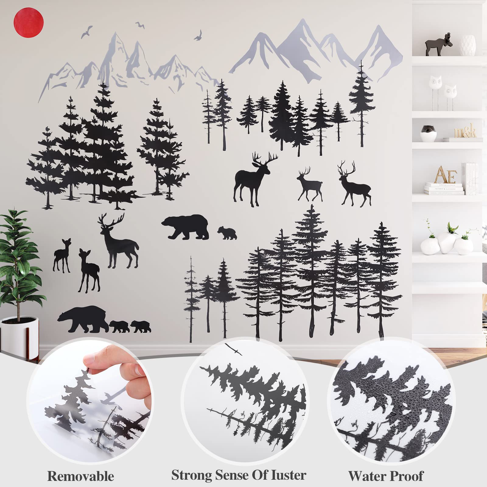 Outus large wall mural in inches 11.8 by 35.4 creates a bold feature.
