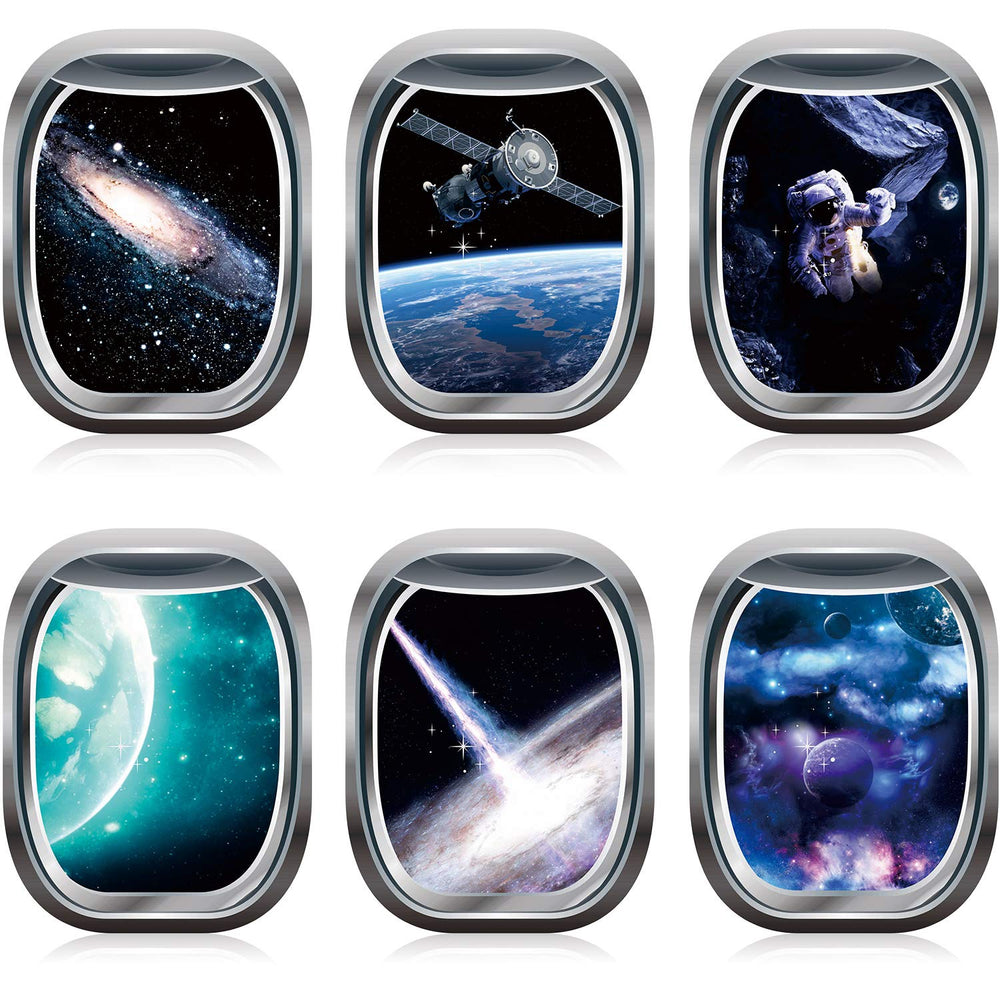 Outus space capsule wall decal with astronaut design enhances kids' room imagination