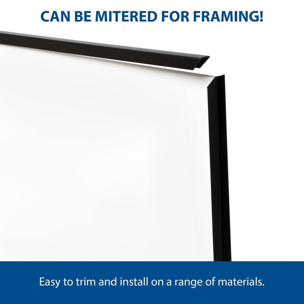 Outwater 3/16-inch U-channel supports glass or foamboard edges with minimal prep.
