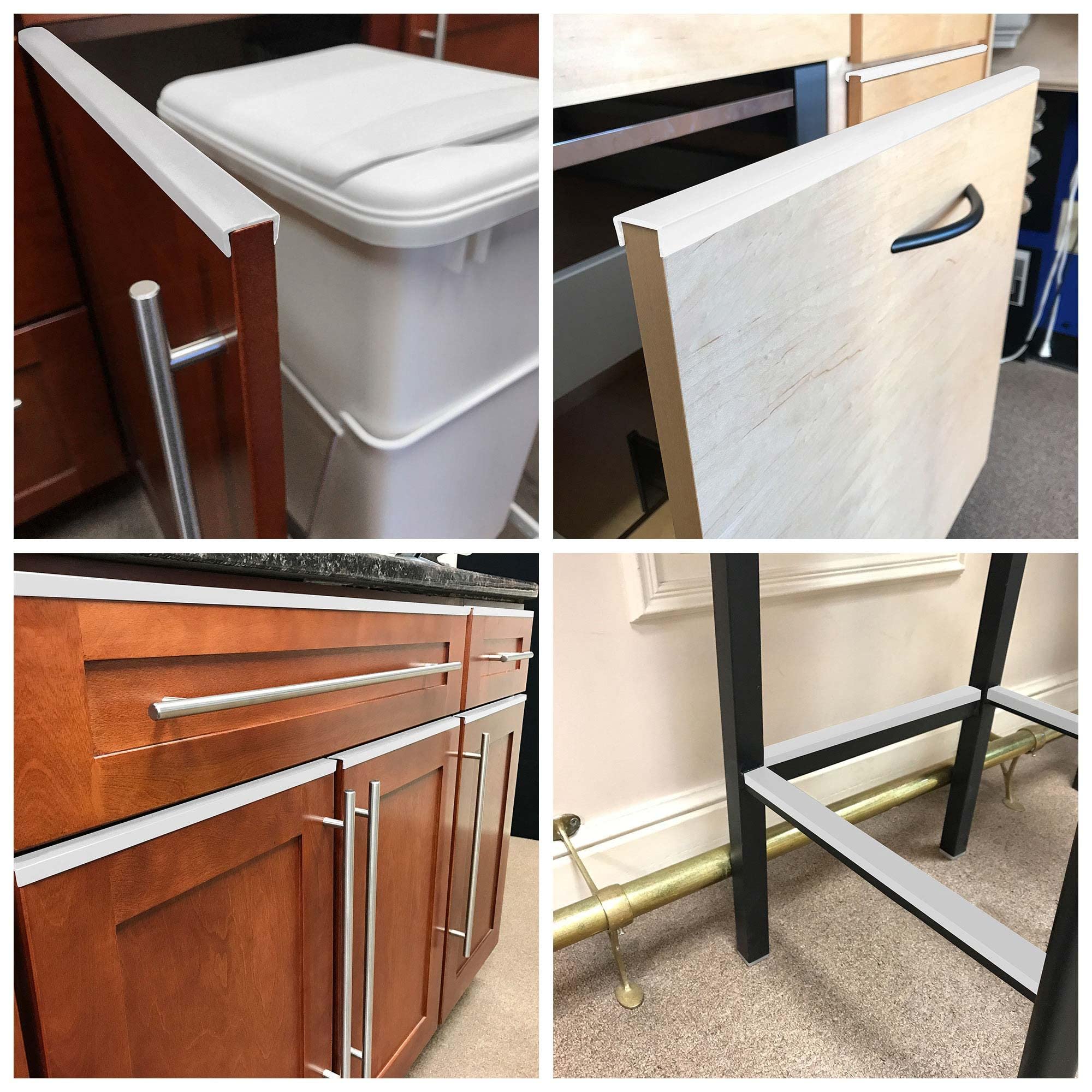 Outwater white 3/4-inch U-channel with tapered legs for snap-on installation.