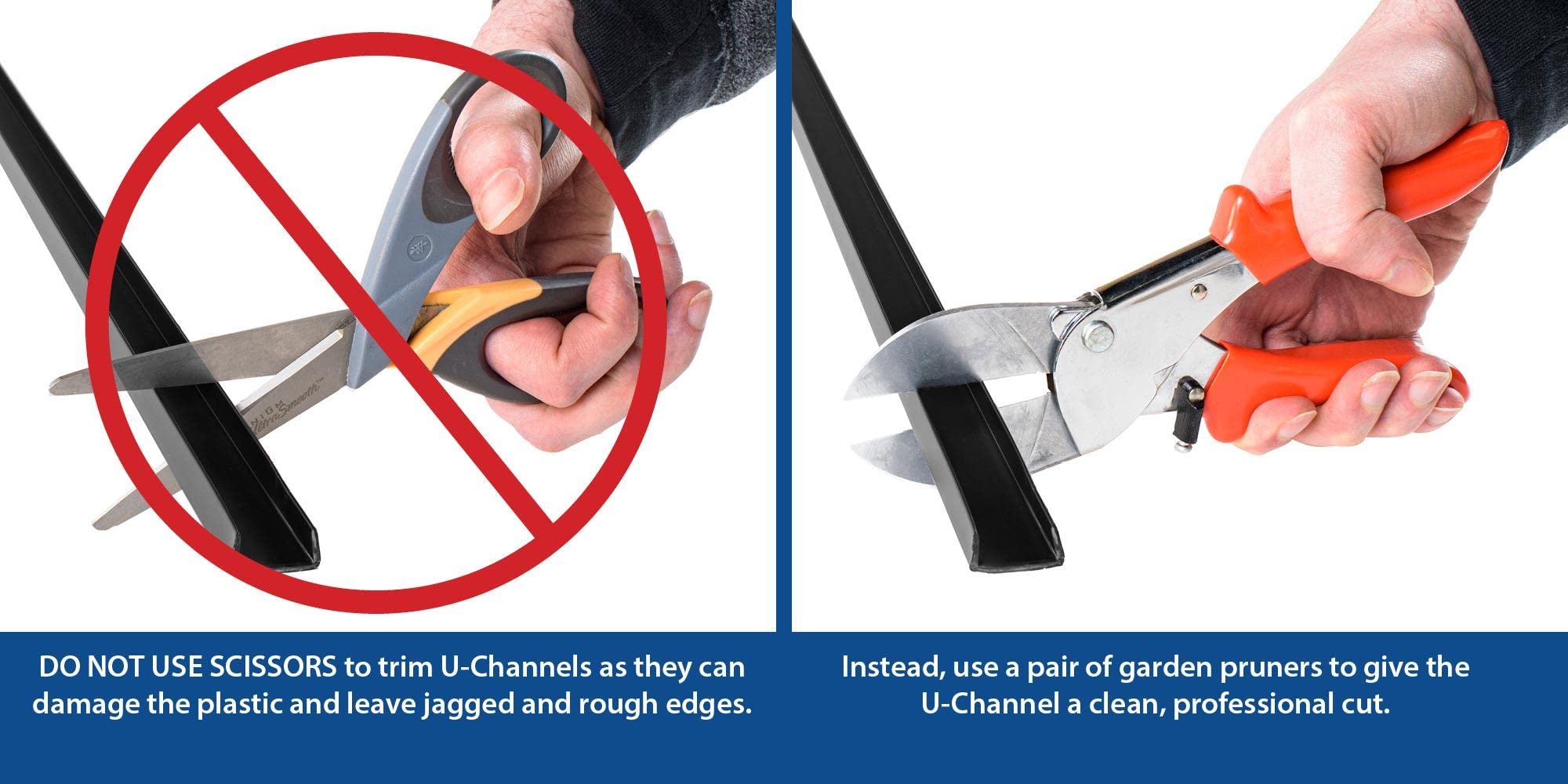 Outwater u-channel decorative edging for posters and signage.