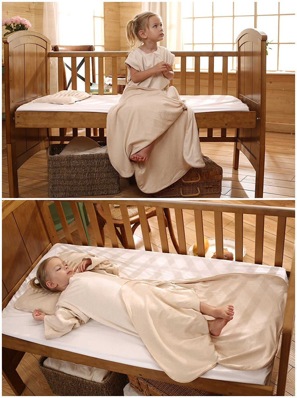 Machine washable, durable natural cotton for quick cleanup.