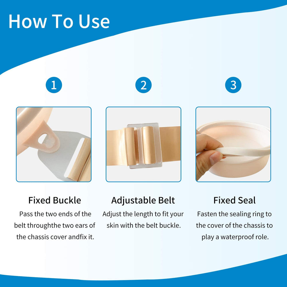 Ovand ostomy cover enhances shower safety and comfort