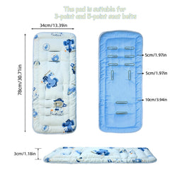 Ovelin baby stroller cushion back view - reversible design for versatile looks