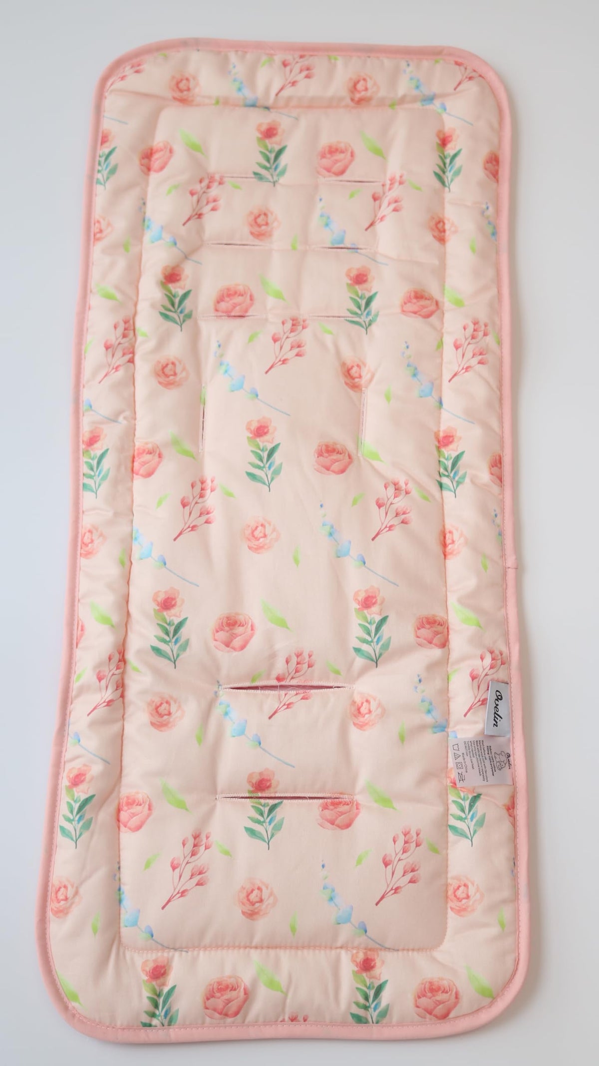 Ovelin baby stroller cushion pink rose offers soft, breathable seating for infants