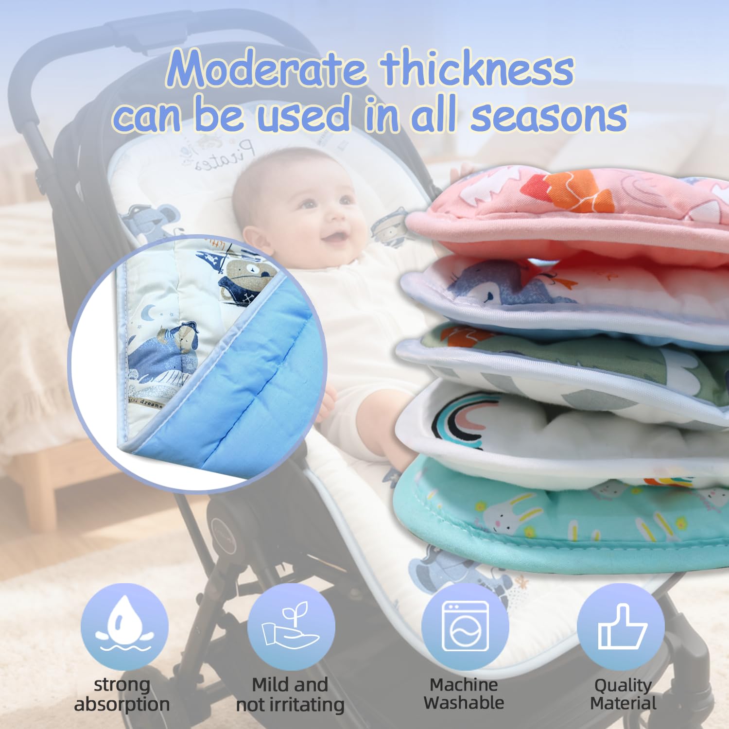 Ovelin soft breathable cotton cover - keeps baby cool and comfortable