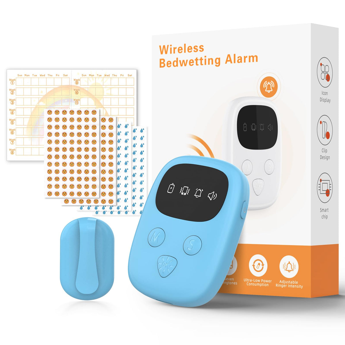 ovevve bedwetting alarm main unit delivering real-time alerts for peaceful nights