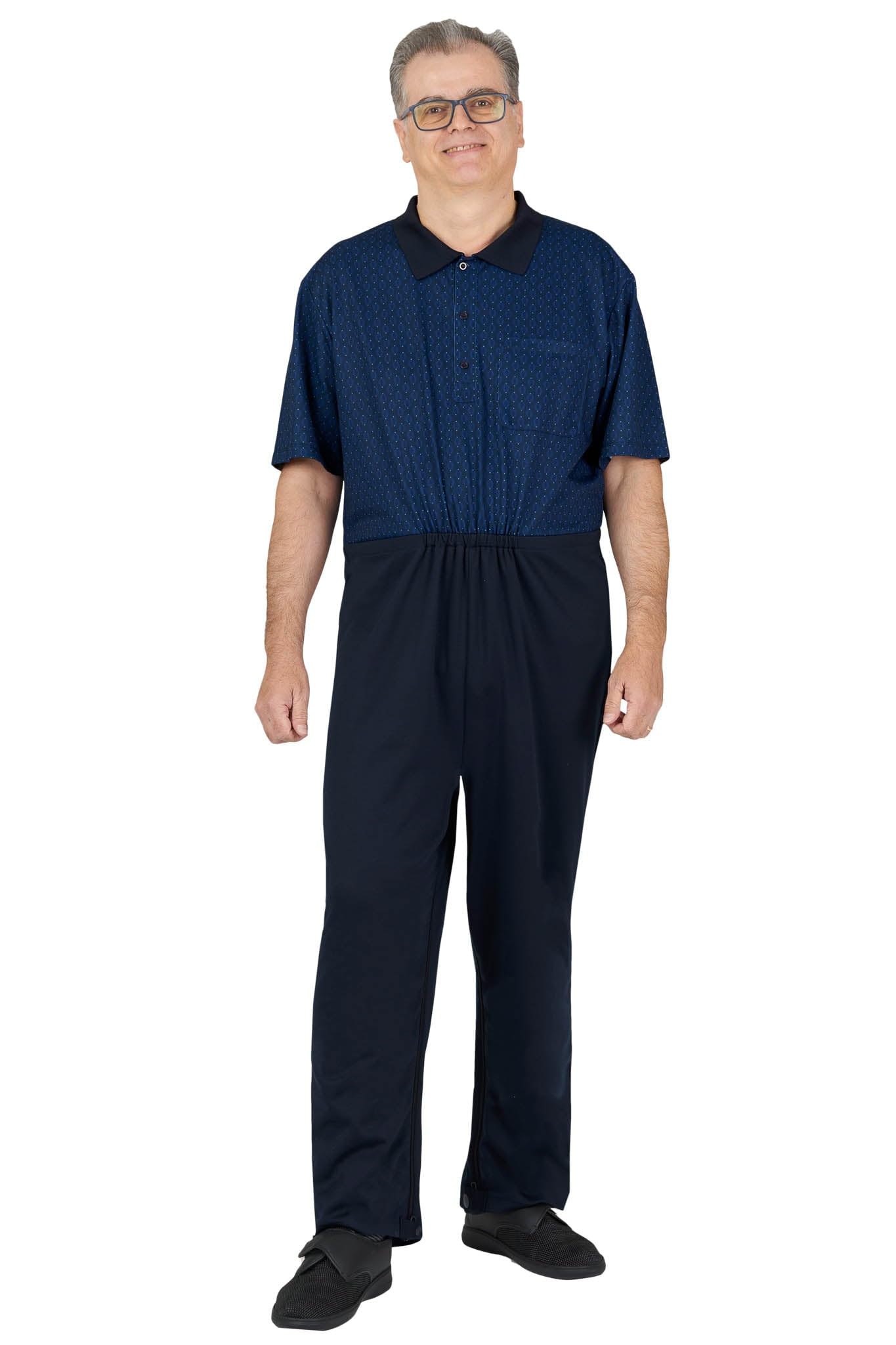 Ovidis Charly Twilight M back zipper eases dressing and changes.