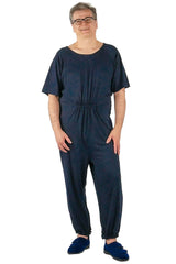 Ovidis Bobby Navy M back-zip jumpsuit enables easy dressing and dignity.