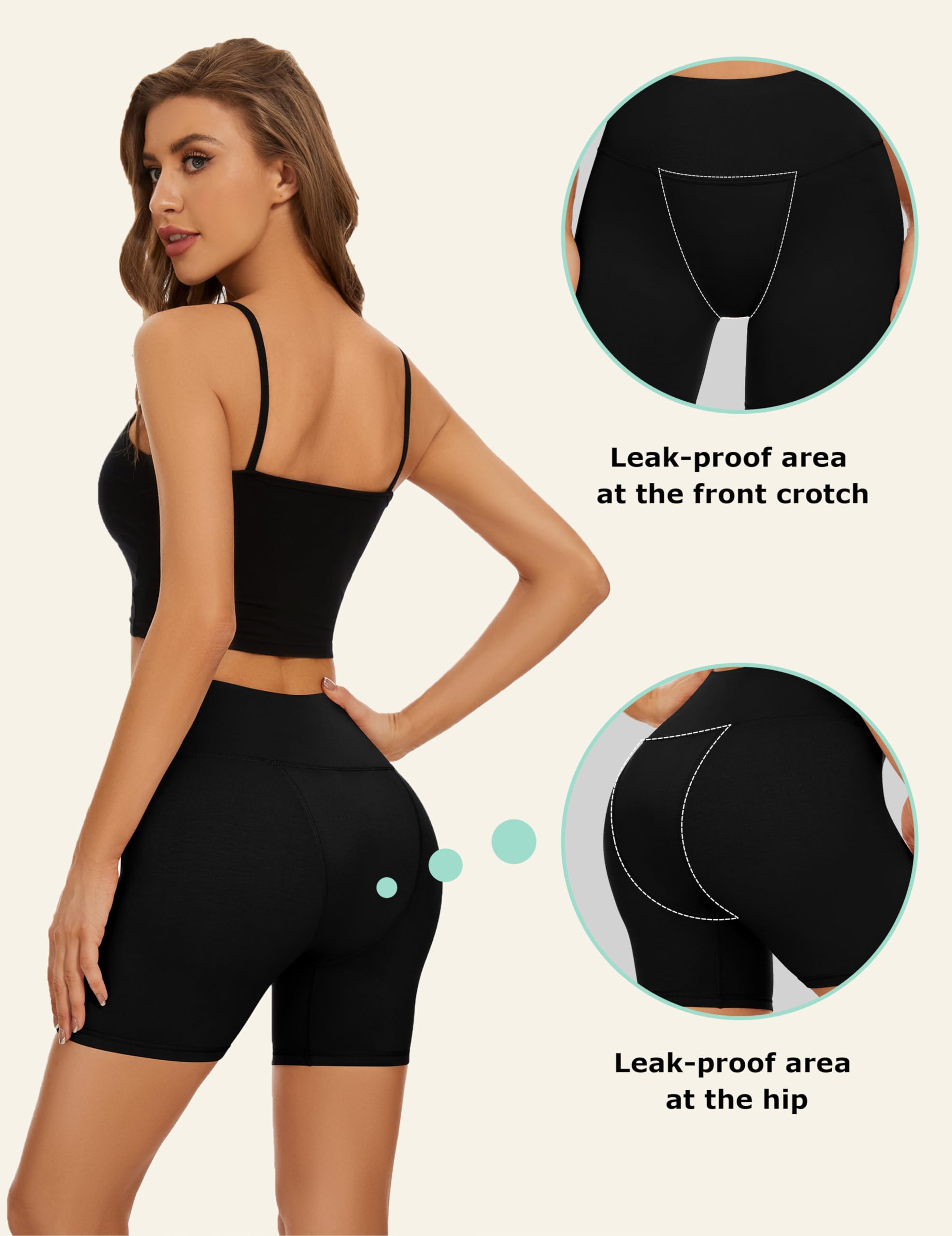 OVRUNS leakproof period underwear protects from front to back during activities