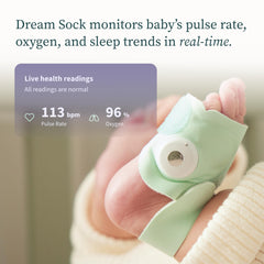 Owlet Dream Duo Gen 2 wearable sock tracks infant oxygen and heart rate