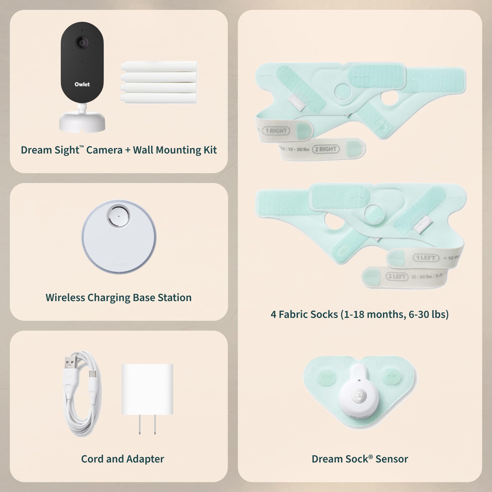 Owlet Dream Duo Gen 3 US version with easy setup guide.