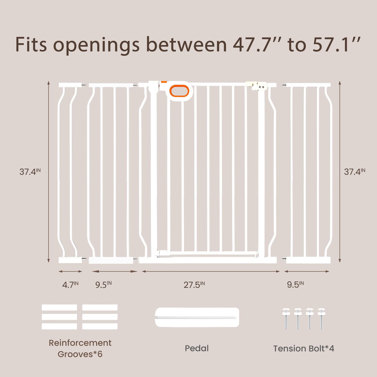 owlie gate with auto-close keeps the door secure after passing through.