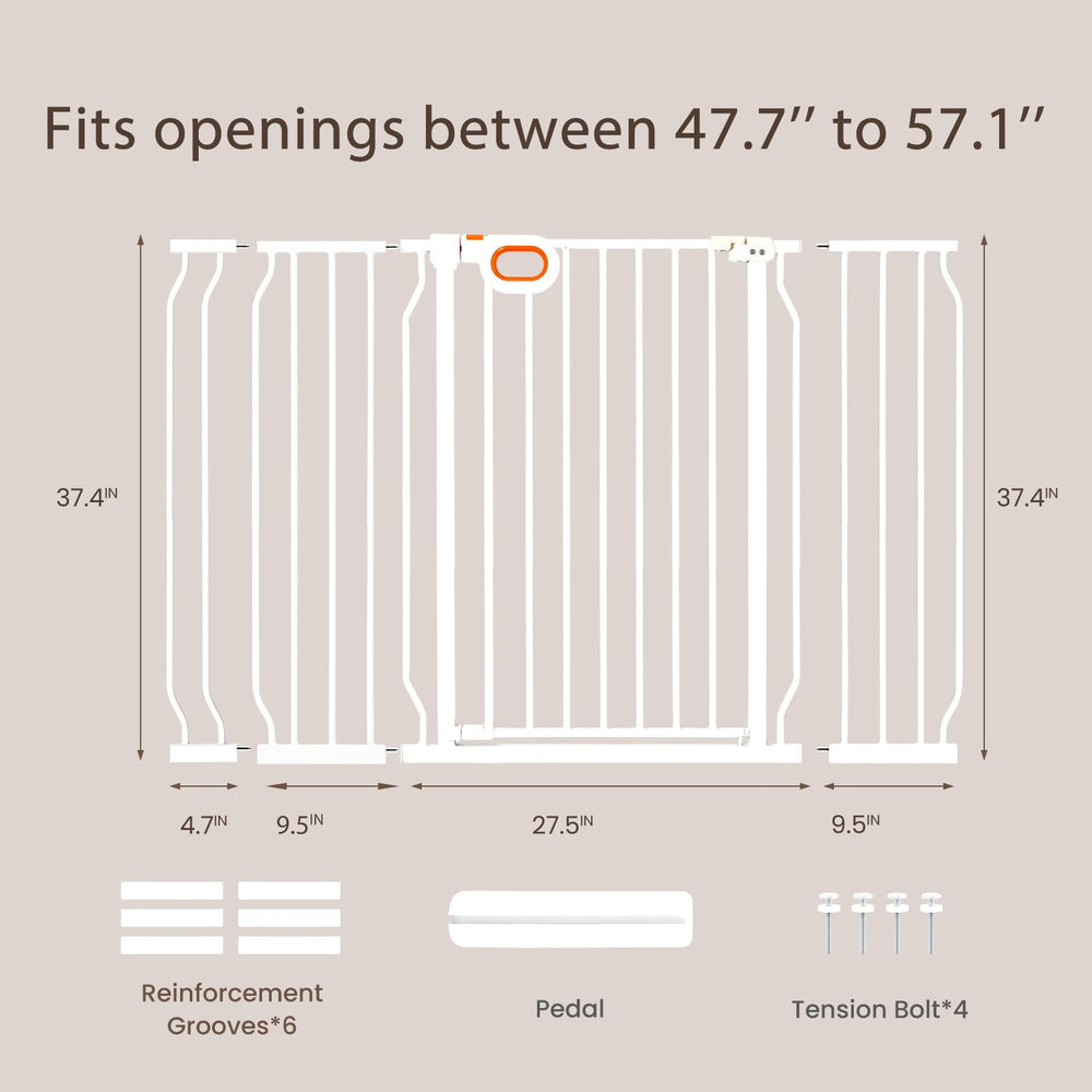 owlie gate with auto-close keeps the door secure after passing through.