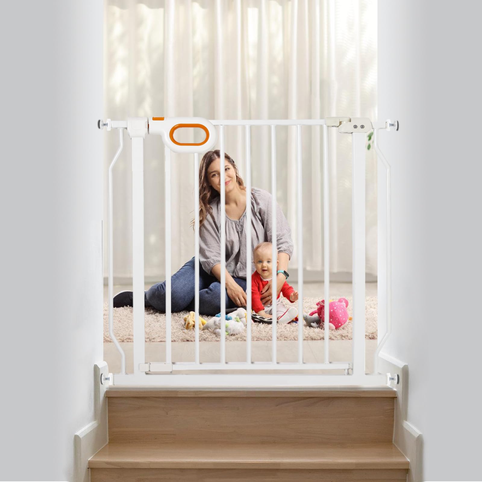 Owlie gate portable solution for rooms and play areas.