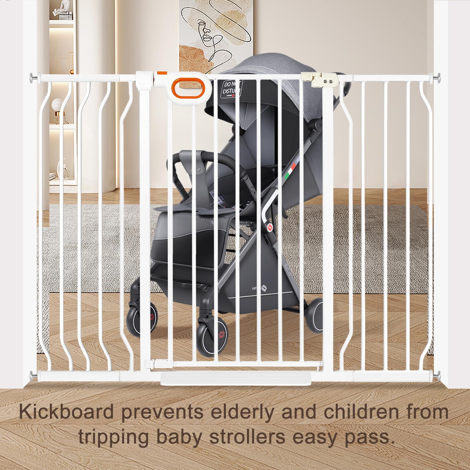 Owlie extra tall gate prevents climbing in busy homes