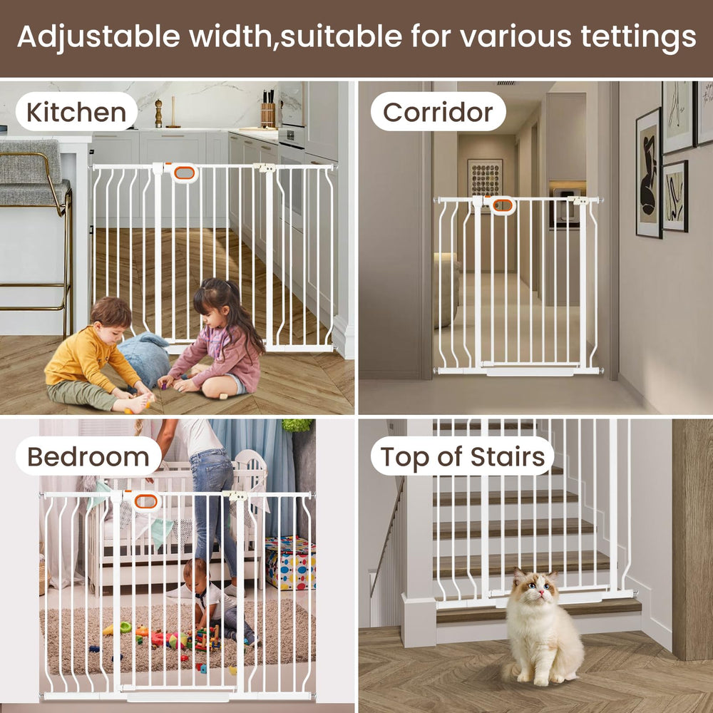 owlie gate in a living space safe for pets up to 180 pounds.
