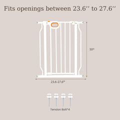 Owlie gate pressure-mounted setup enables quick installation without tools.