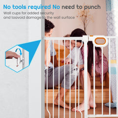 Owlie stair gate with durable iron-plastic frame resists impact while keeping kids safe.