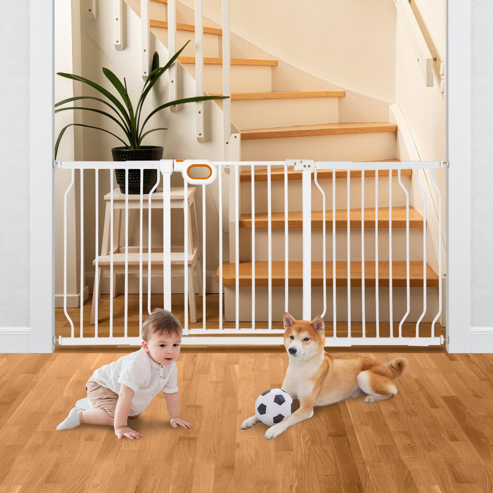 Owlie stair gate for stairs and doorways supports toddlers and pets.