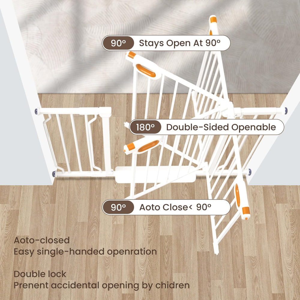 owlie gate includes three extension pieces for 47–57 inches width.