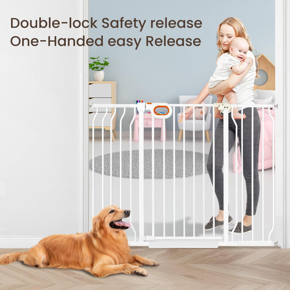 owlie gate with 20-inch walk-through opening for easy adult access.
