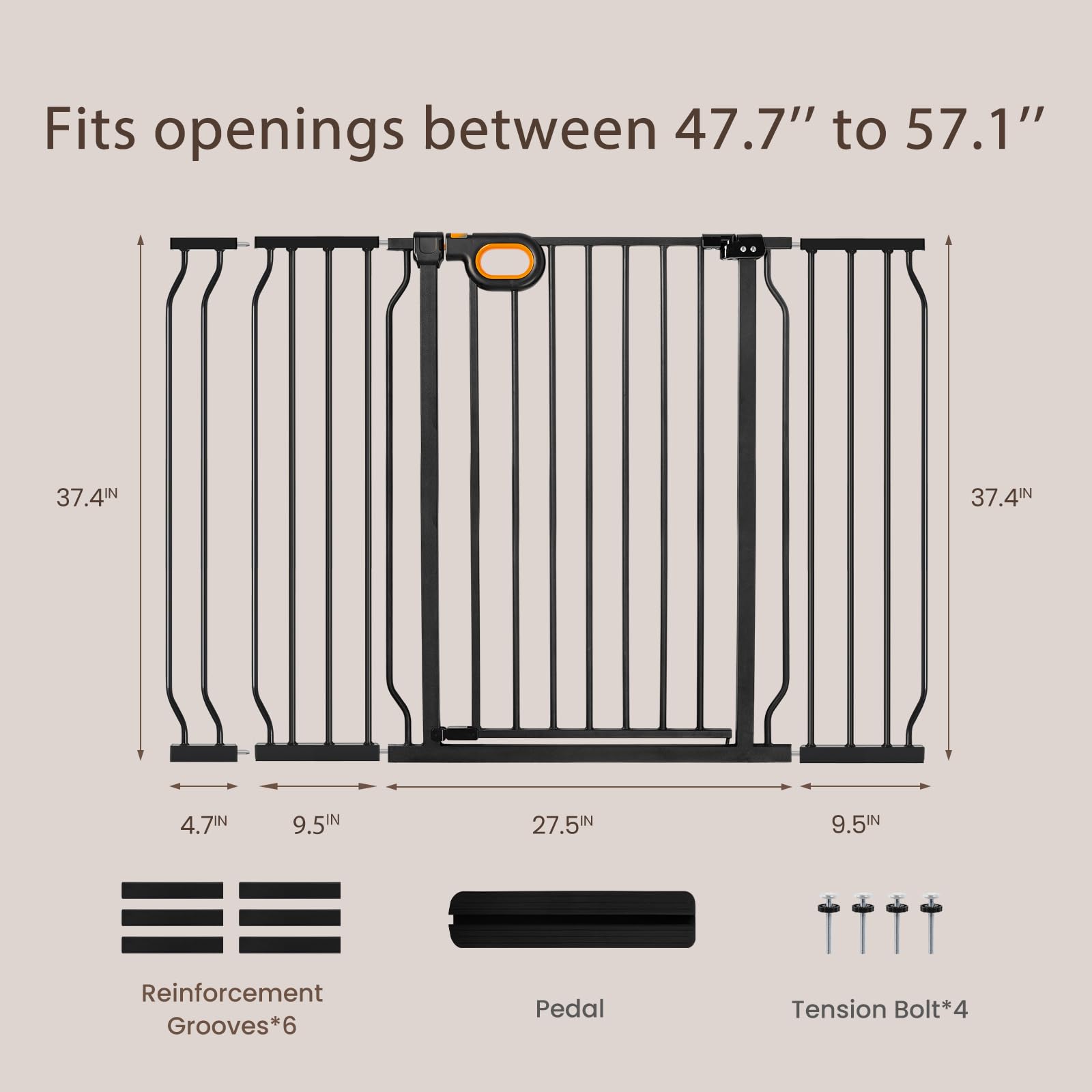 Owlie walk-through gate for easy passage with a child.