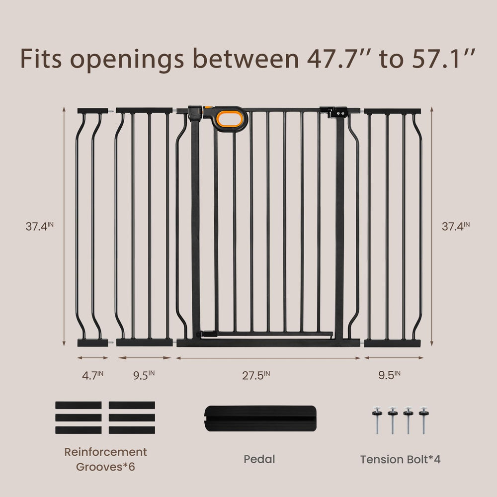 Owlie walk-through gate for easy passage with a child.