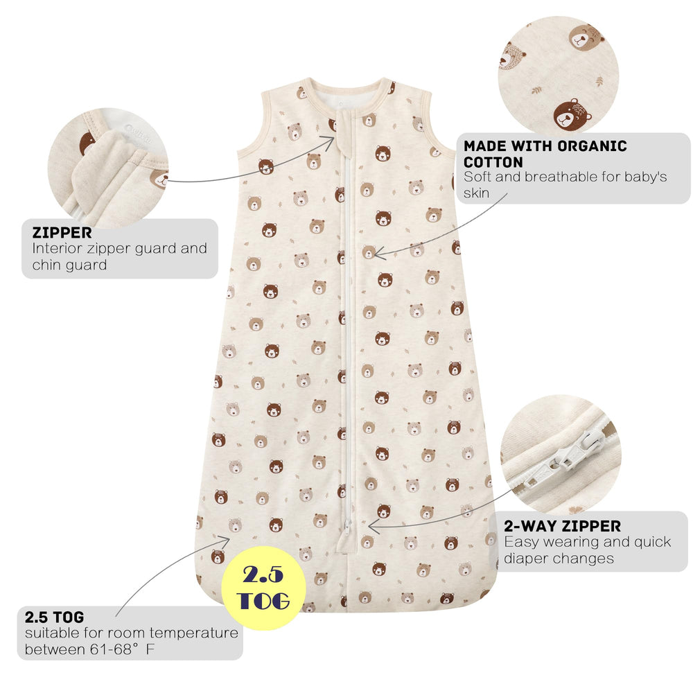 Owlivia baby sleep sack ideal for bedtime warmth and swaddle transition.