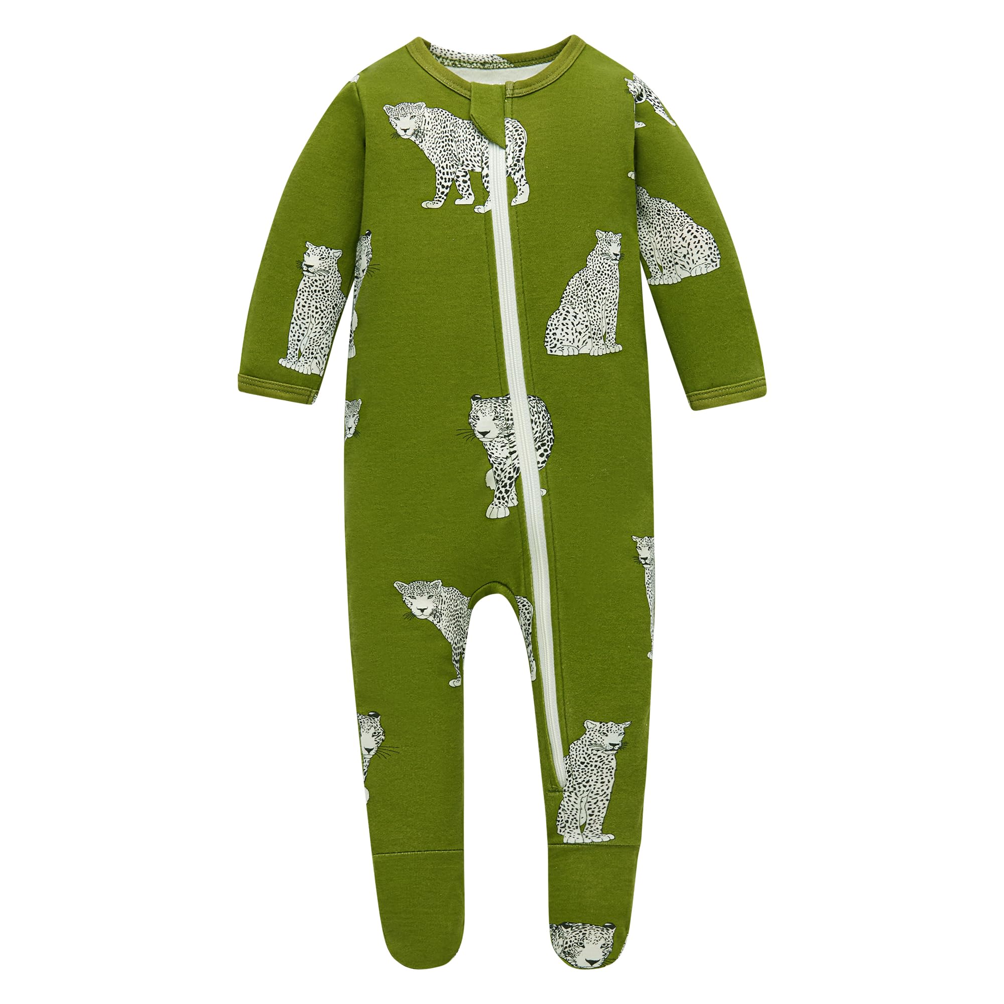 Owlivia footed sleeper keeps tiny feet warm and cozy for naps.