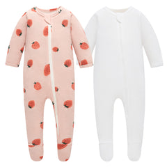 Owlivia baby pajamas zip-front 2-pack for quick diaper changes.