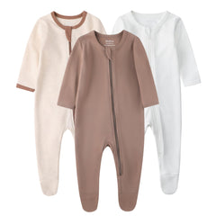 Owlivia 3-pack zip-front pajamas for easy nighttime changes.