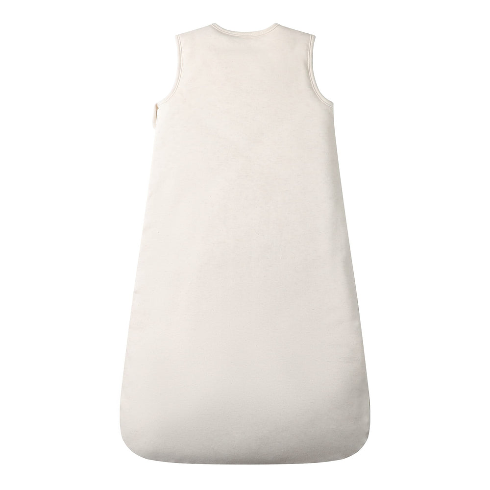 Owlivia Sleep Sack brown bear back view shows secure, snug wear