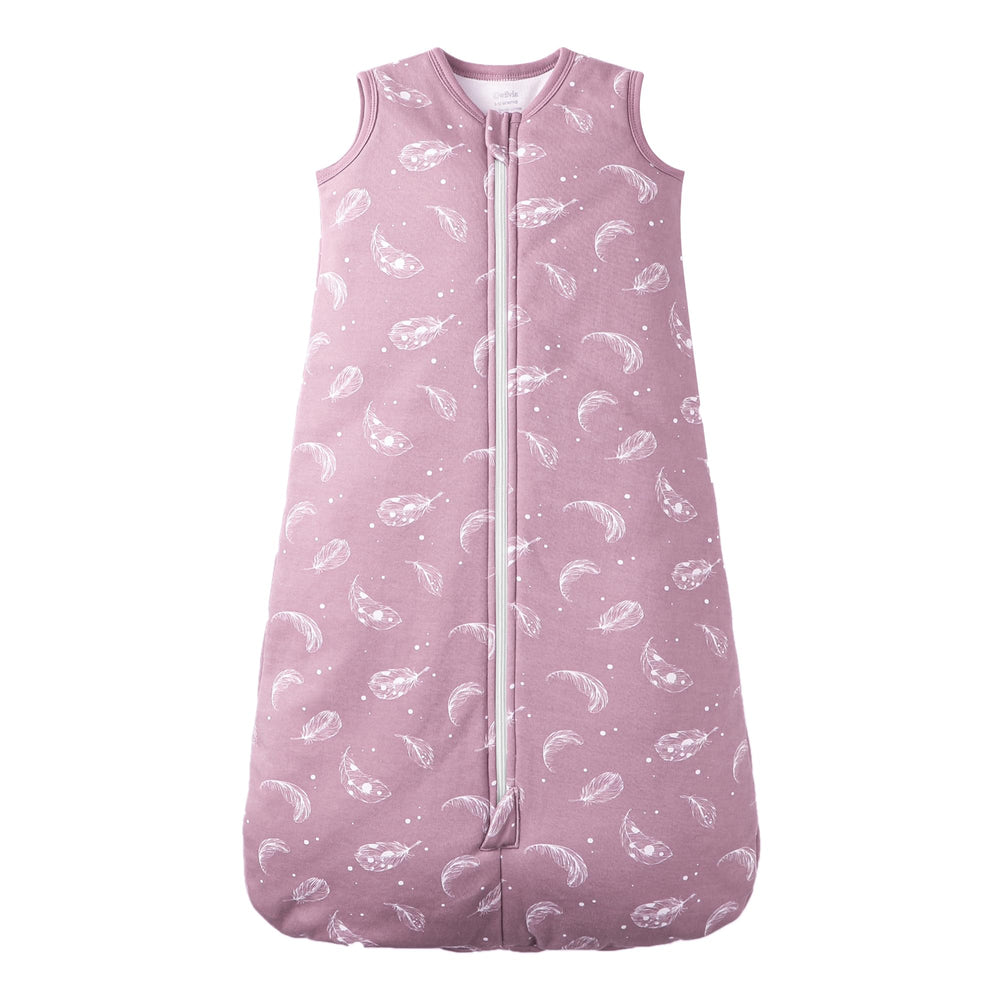 Owlivia baby sleep sack outer view with soft organic cotton fabric