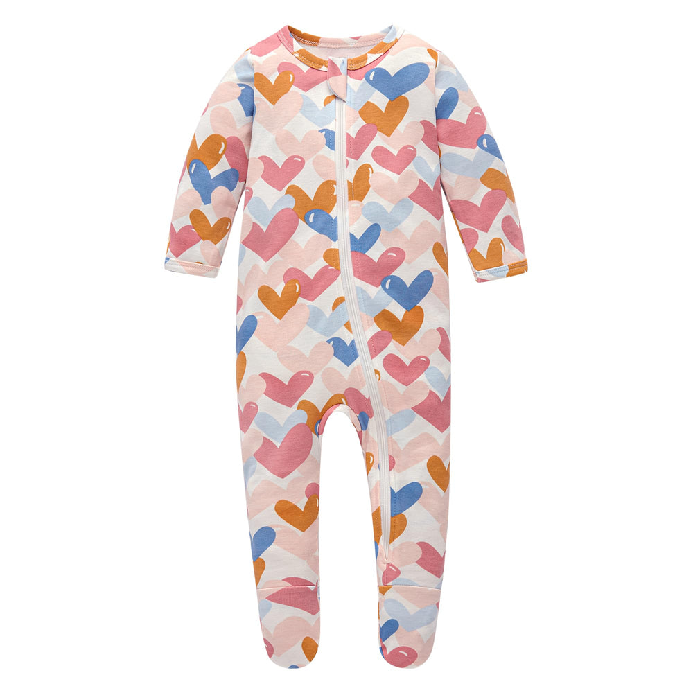 Owlivia footed sleeper in soft organic cotton for warm, cozy naps