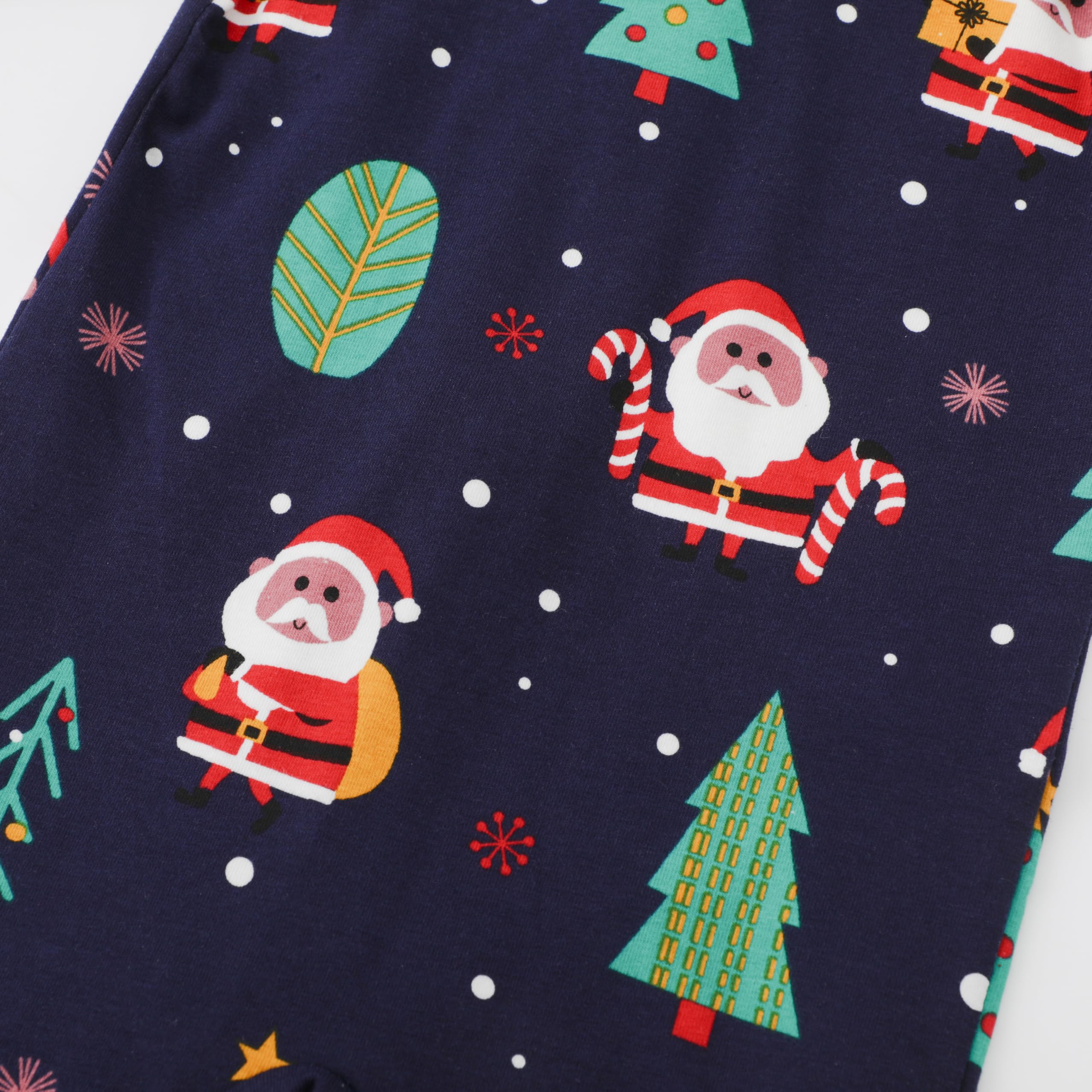 Owlivia long sleeve pajamas with festive Santa theme for cozy Christmas nights