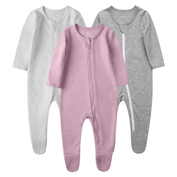 Owlivia organic cotton baby pajamas with zip-front for easy night changes.