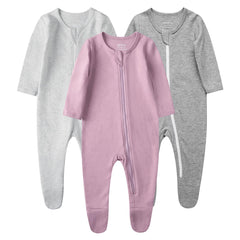 Owlivia organic cotton baby pajamas with zip-front for easy night changes.
