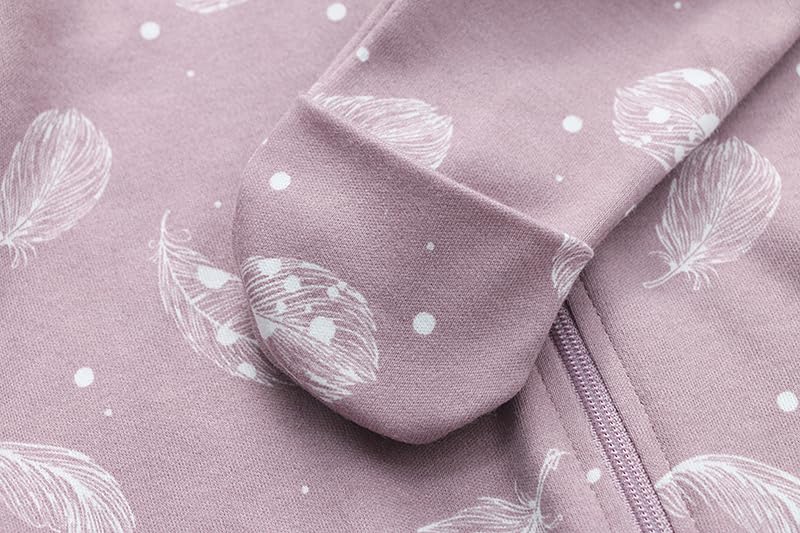 Owlivia feather mauve footed sleeper keeps little feet warm.